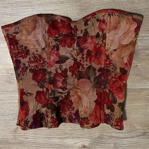 Vintage y2k cottage core Victoria’s Secret boned floral corset medium lingerie M